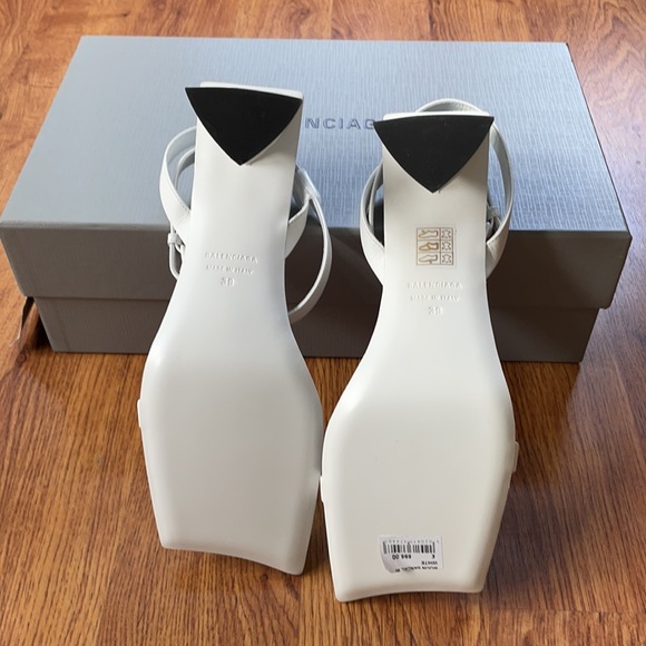Balenciaga Moon Square Toe Sandal 90’s Aesthetic Size 38 EU / 8 US White - Picture 8 of 10